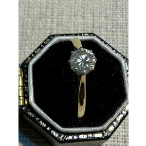 画像13: 綺麗なシングルストーンのダイアモンドリング1900年イギリス