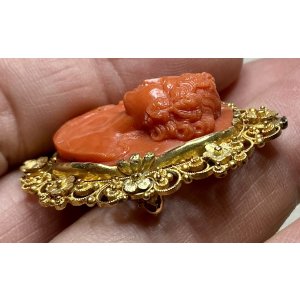 画像5: 素晴らしい彫刻のコーラルカメオ1880年イギリス