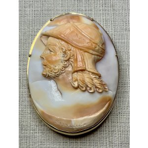 画像18: アントニオ・ガラッチーノ作　三層彫りシェルカメオブローチ＆ペンダント1980年イタリア