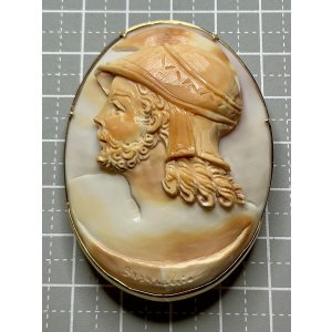 画像2: アントニオ・ガラッチーノ作　三層彫りシェルカメオブローチ＆ペンダント1980年イタリア