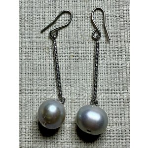 画像1: 綺麗なパールピアス1960年イギリス