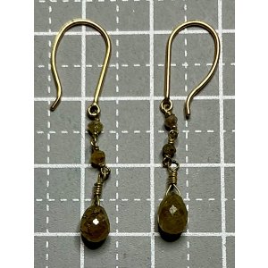 画像1: 渋い色のシトリンピアス1960年イギリス