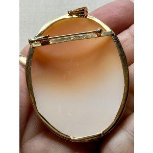 画像5: アントニオ・ガラッチーノ作　三層彫りシェルカメオブローチ＆ペンダント1980年イタリア