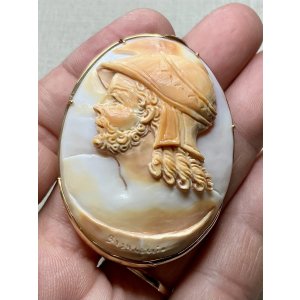 画像7: アントニオ・ガラッチーノ作　三層彫りシェルカメオブローチ＆ペンダント1980年イタリア