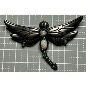 画像2: オパールのドラゴンフライブローチ1960年イギリス