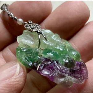 画像9: ラベンダーとグリーンのヒスイペンダント1920年イギリス　ただ今ご商談中です