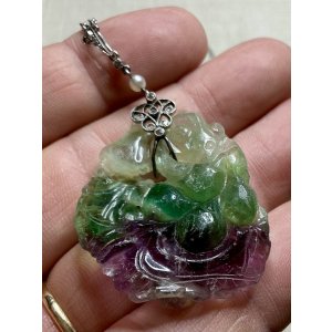 画像10: ラベンダーとグリーンのヒスイペンダント1920年イギリス　ただ今ご商談中です