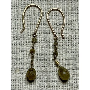 画像8: 渋い色のシトリンピアス1960年イギリス