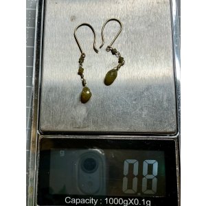 画像2: 渋い色のシトリンピアス1960年イギリス