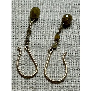 画像5: 渋い色のシトリンピアス1960年イギリス