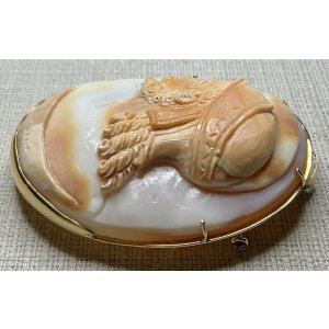 画像16: アントニオ・ガラッチーノ作　三層彫りシェルカメオブローチ＆ペンダント1980年イタリア