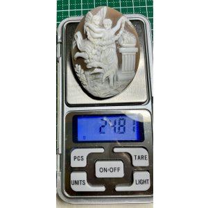 画像2: 珍しいモチーフのシェルカメオ＆ジェットブローチ1880年イギリス