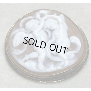 画像8: 可愛い天使のシェルカメオブローチ1920年イギリス