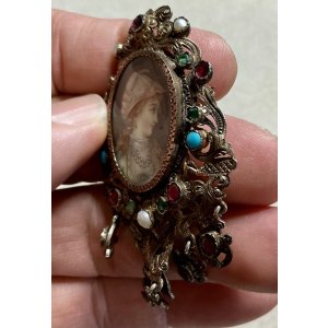 画像6: 素晴らしいフレームのミニアチュールブローチ1880年フランス