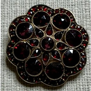 画像1: 綺麗なガーネットブローチ1880年イギリス