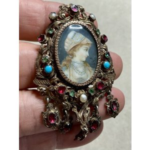 画像7: 素晴らしいフレームのミニアチュールブローチ1880年フランス