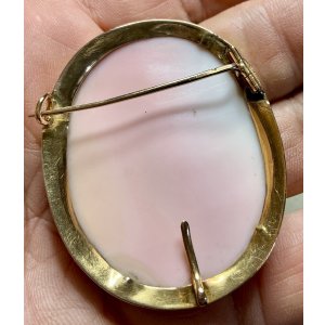 画像4: 素晴らしい彫刻のコンクシェルカメオブローチ1880年イギリス