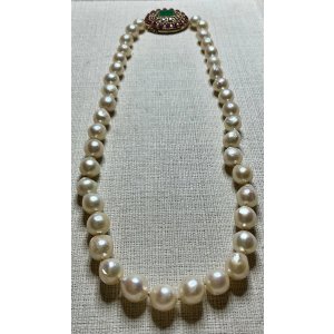 画像12: 綺麗なパールとエメラルドとルビーとダイアモンドのネックレス1920年イギリス