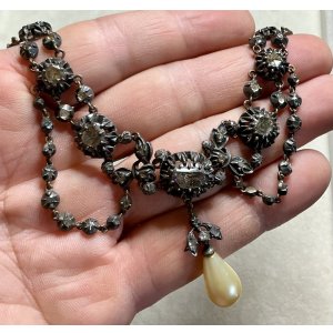 画像8: ジョージアンの素晴らしいダイアモンドネックレス1780年イギリス