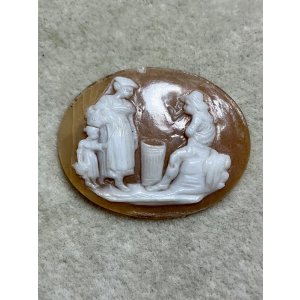 画像1: シェルカメオルース1880年イギリス