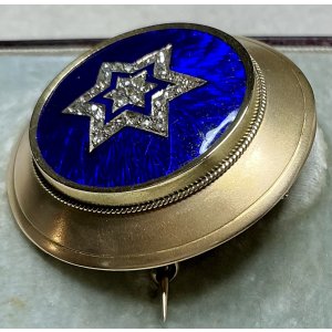 画像25: ダビデの星のローズカットダイアモンド＆エナメルブローチ1880年イギリス