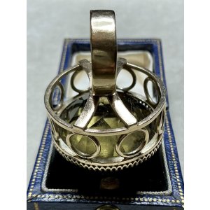 画像16: 巨大なシトリンのゴールドリング1920年イギリス