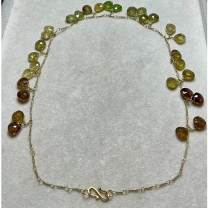 画像9: ブラウン&グリーンガーネットのネックレス1960年イギリス