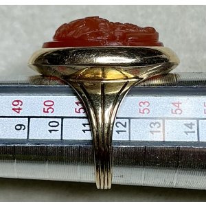 画像4: オレンジ色が鮮やかなコーネリアンストーンカメオリング1860年イギリス