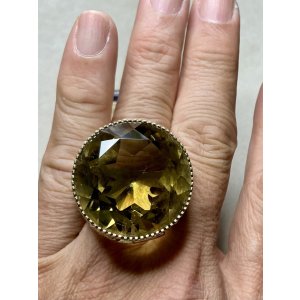 画像14: 巨大なシトリンのゴールドリング1920年イギリス