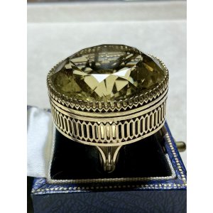 画像23: 素晴らしい金細工の巨大シトリンゴールドリング1920年イギリス