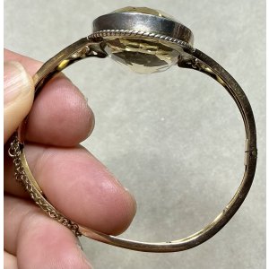 画像24: 大きくて綺麗なシトリンのゴールドブレスレット1880年イギリス
