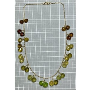 画像3: ブラウン&グリーンガーネットのネックレス1960年イギリス