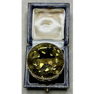 画像1: 巨大なシトリンのゴールドリング1920年イギリス