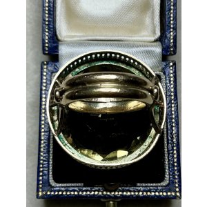 画像16: 素晴らしい金細工の巨大シトリンゴールドリング1920年イギリス