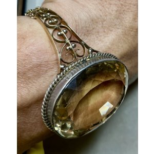 画像27: 大きくて綺麗なシトリンのゴールドブレスレット1880年イギリス