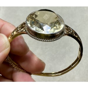 画像25: 大きくて綺麗なシトリンのゴールドブレスレット1880年イギリス