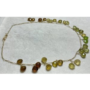 画像13: ブラウン&グリーンガーネットのネックレス1960年イギリス