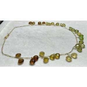 画像12: ブラウン&グリーンガーネットのネックレス1960年イギリス