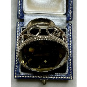 画像18: 巨大なシトリンのゴールドリング1920年イギリス