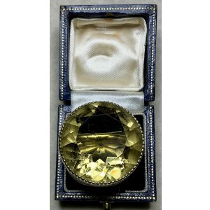 画像1: 素晴らしい金細工の巨大シトリンゴールドリング1920年イギリス