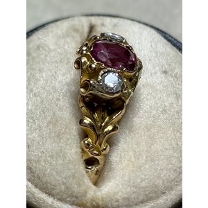 画像15: ビクトリア時代のダイアモンド＆ガーネットリング1880年イギリス