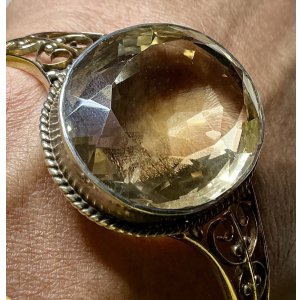 画像29: 大きくて綺麗なシトリンのゴールドブレスレット1880年イギリス