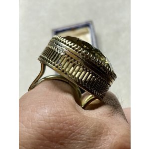 画像12: 素晴らしい金細工の巨大シトリンゴールドリング1920年イギリス