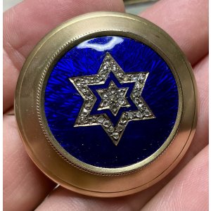 画像17: ダビデの星のローズカットダイアモンド＆エナメルブローチ1880年イギリス