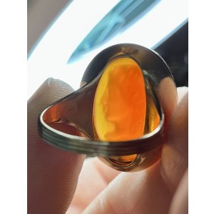 画像8: オレンジ色が鮮やかなコーネリアンストーンカメオリング1860年イギリス