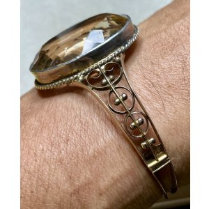 画像31: 大きくて綺麗なシトリンのゴールドブレスレット1880年イギリス