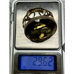 画像2: 巨大なシトリンのゴールドリング1920年イギリス