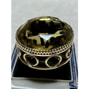 画像27: 巨大なシトリンのゴールドリング1920年イギリス