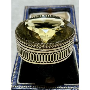 画像26: 素晴らしい金細工の巨大シトリンゴールドリング1920年イギリス