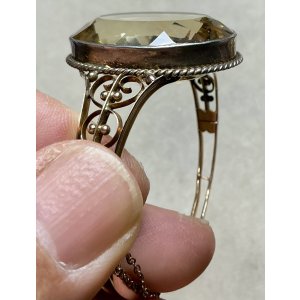 画像17: 大きくて綺麗なシトリンのゴールドブレスレット1880年イギリス